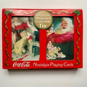 Vintage Coca-Cola Holiday Playing Card Gif…